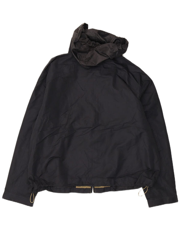 London Fog Regnjakke med hætte til mænd UK 44 2XL Sort Polyester