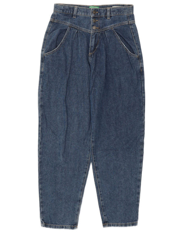 Benetton Piger Højtaljede løse jeans 13-14 år 3XL W28 L27 Blå Bomuld