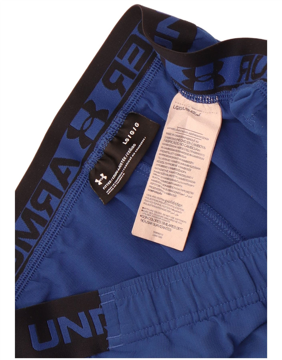 Under Armour Herre grafiske sportsshorts XL blå polyester
