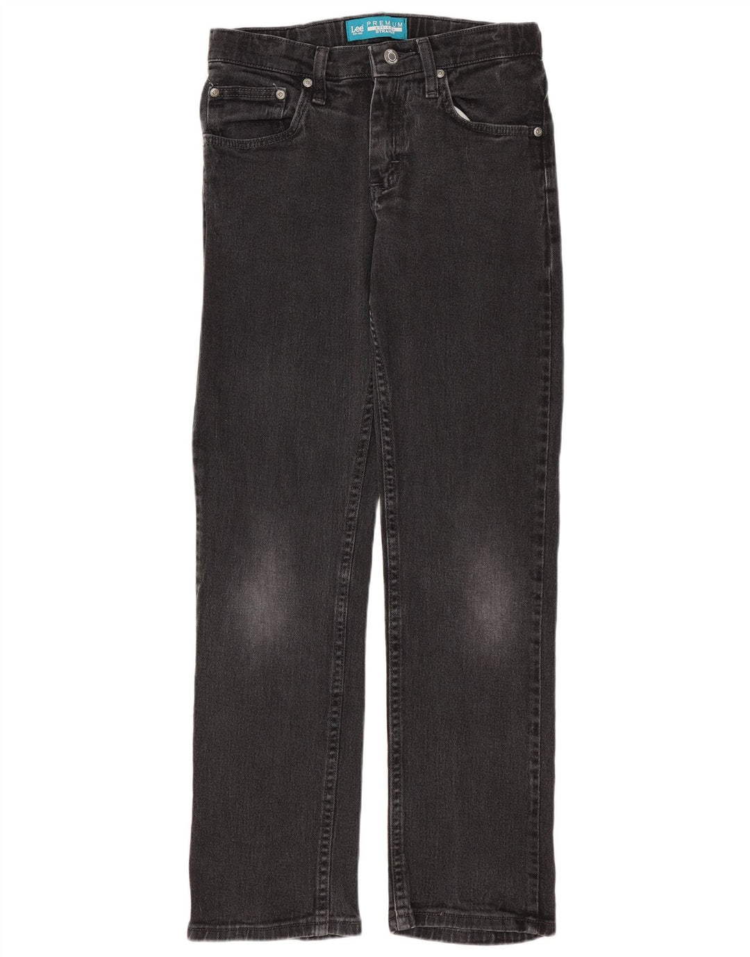 LEE Straight Jeans til drenge 13-14 år W26 L28 Sort bomuld