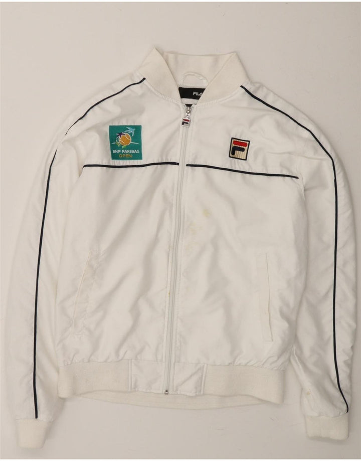 FILA Mens Tracksuit Top Jacket XS White Polyester Vintage Fila and Second-Hand Fila from Messina Hembry 