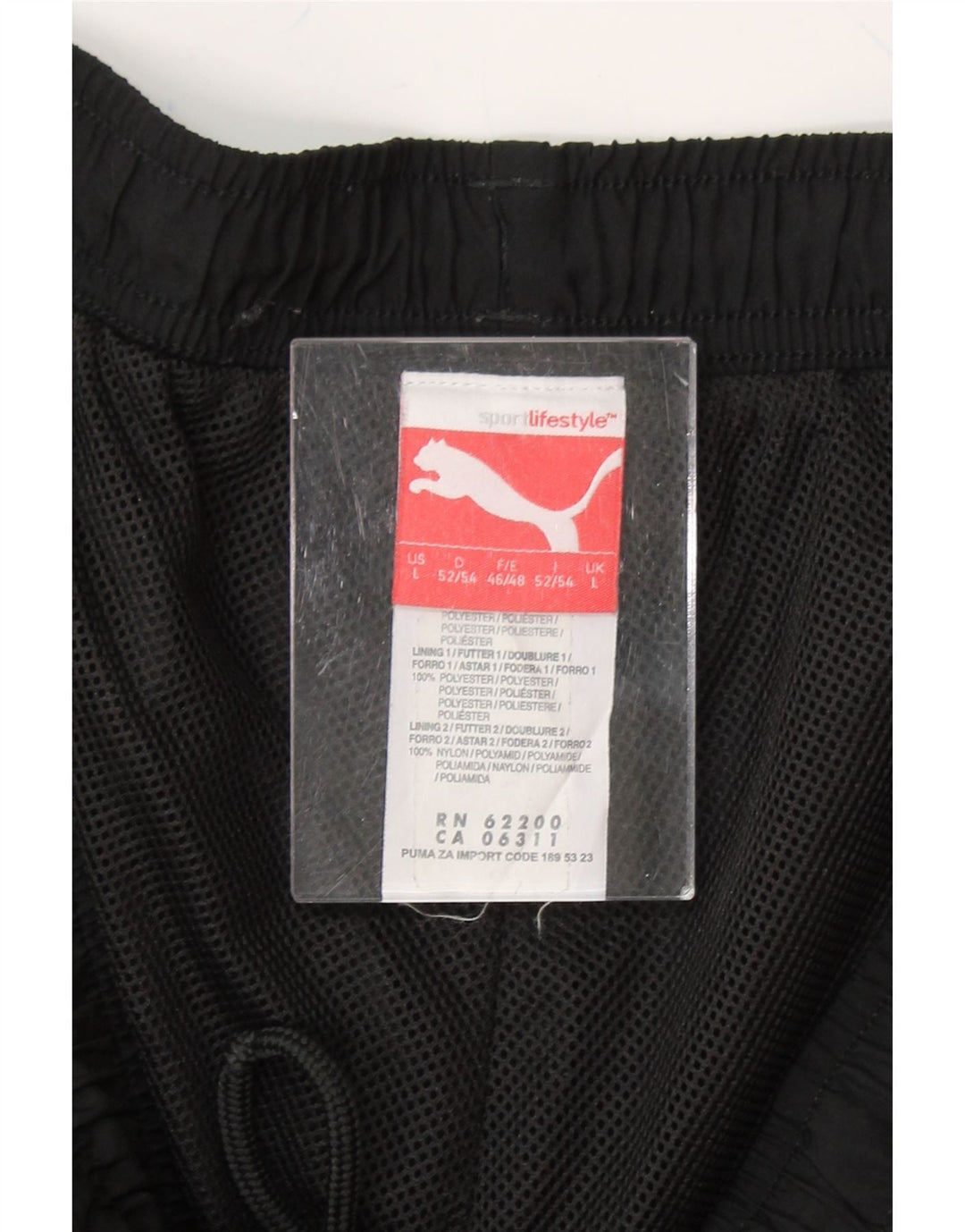 PUMA Mens Graphic Tracksuit Trousers Joggers Large  Black Polyester Vintage Puma and Second-Hand Puma from Messina Hembry 