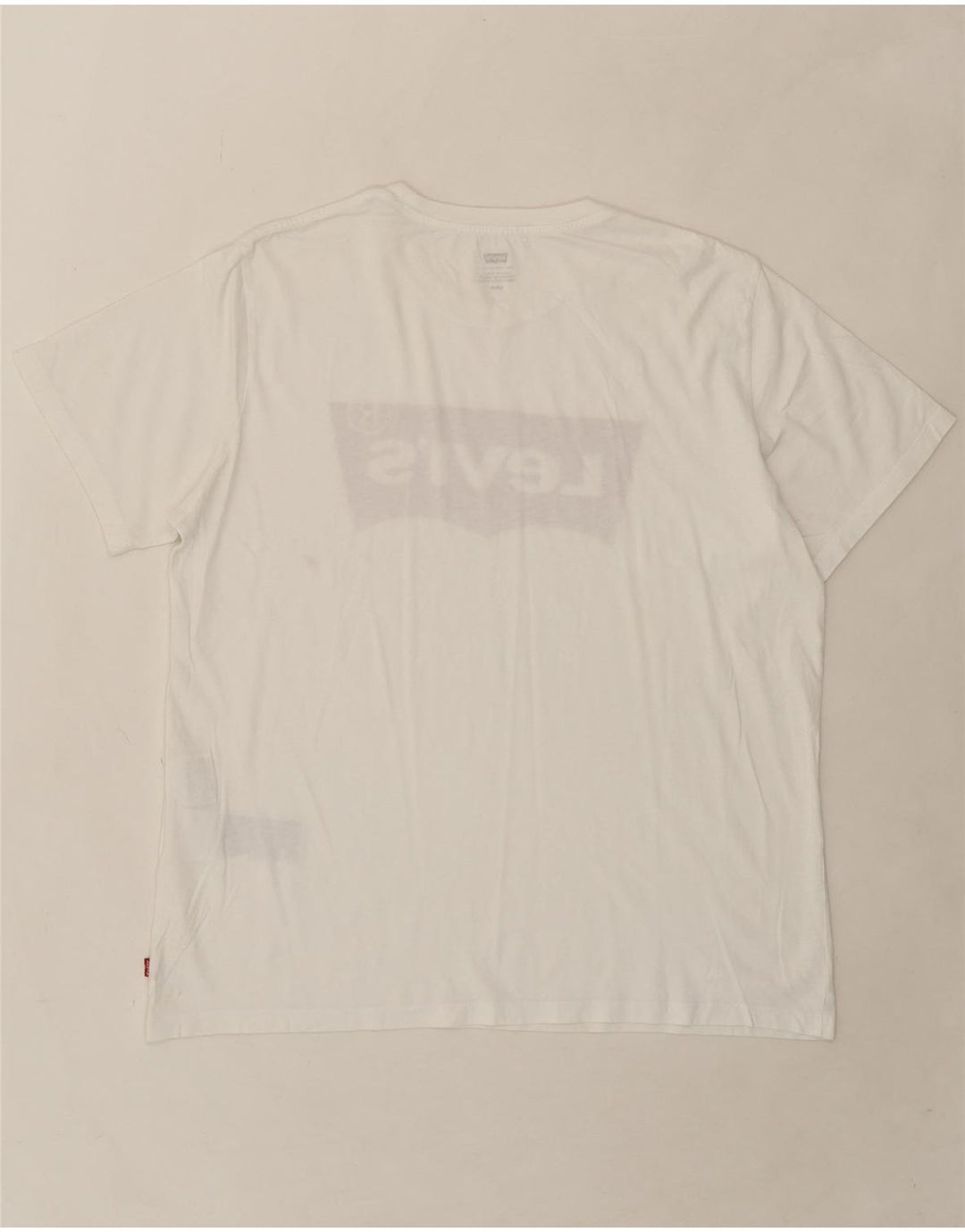 LEVI'S Mens Graphic T-Shirt Top Large White Cotton Vintage Levi's and Second-Hand Levi's from Messina Hembry 