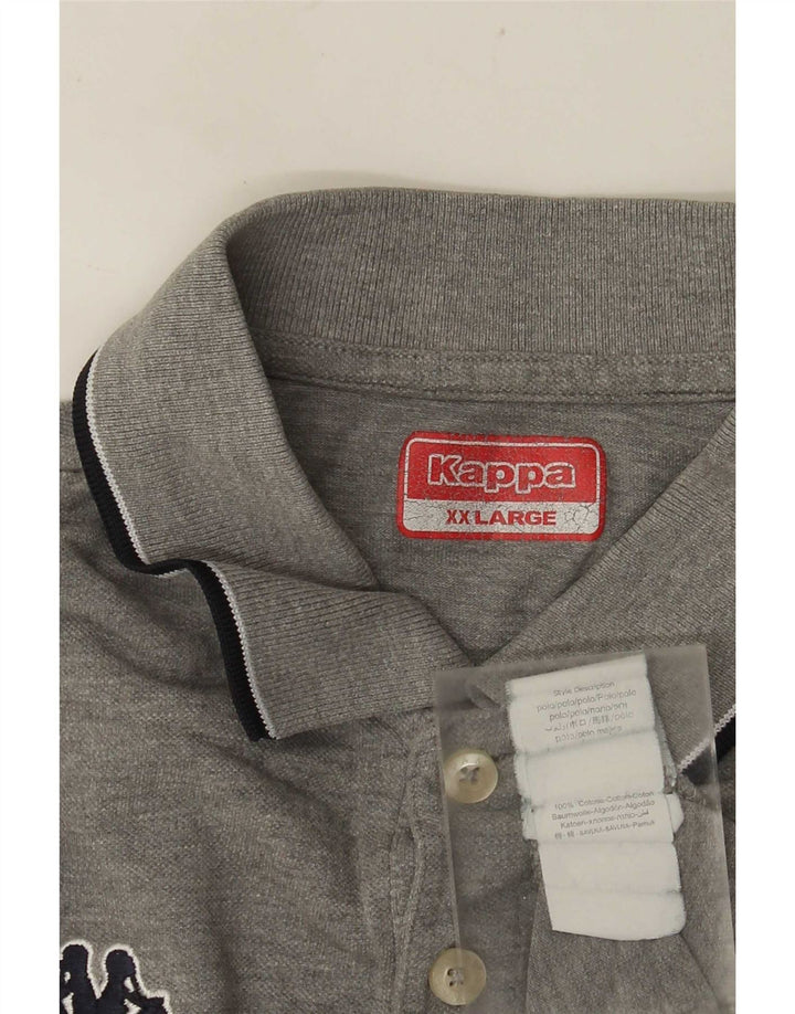 Kappa herre poloshirt 2XL gråstribet bomuld