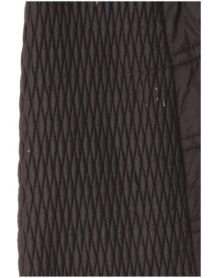 Karen Millen Herre polstret frakke UK 10 Lille sort polyamid