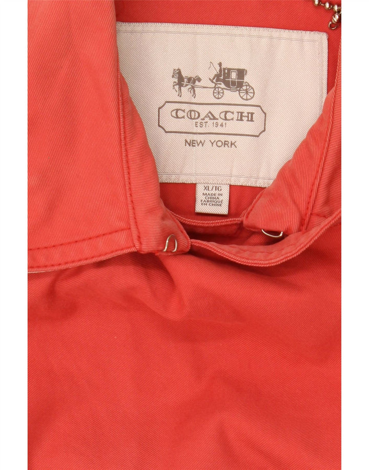 Træner Kvinder Kort Trench Coat UK 18 XL Rød Bomuld