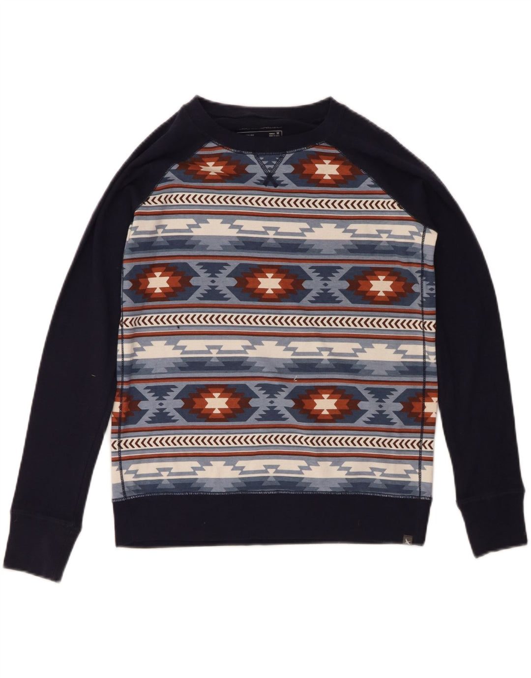 Eddie Bauer Dame Sweatshirt Jumper UK 14 Medium Navy Blue Bomuld