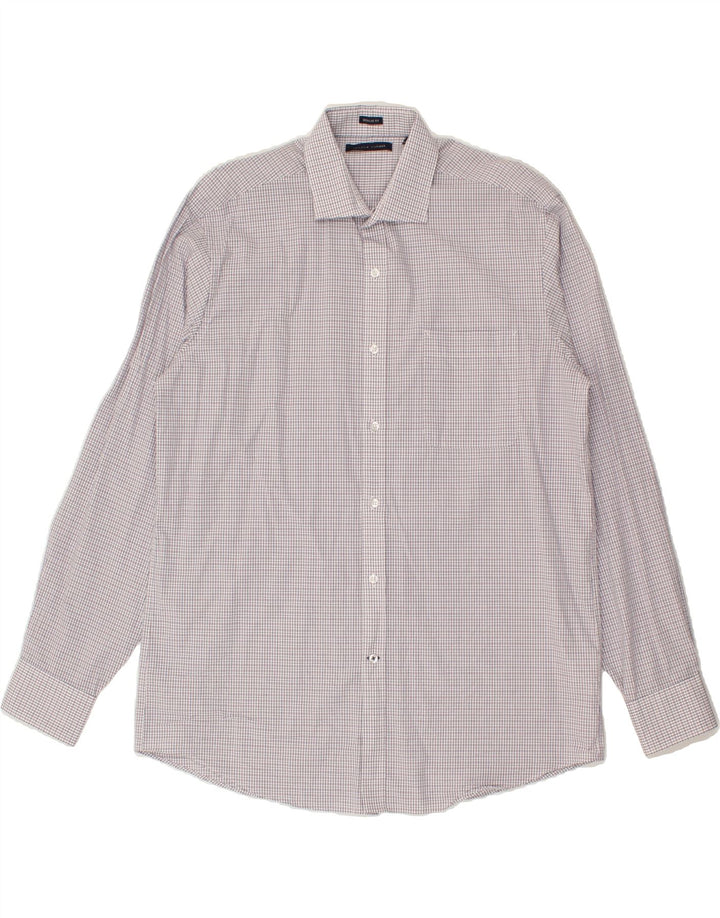 TOMMY HILFIGER Mens Regular Fit Shirt Size 16 1/2 Large Grey Check Vintage Tommy Hilfiger and Second-Hand Tommy Hilfiger from Messina Hembry 