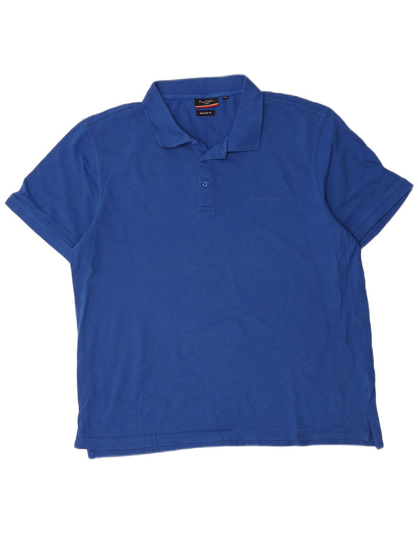 Pierre Cardin Herre Regular Fit Polo Shirt 3XL Blå Bomuld