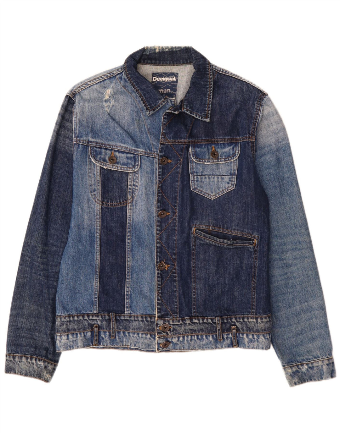 Desigual Herre denimjakke UK 40 Large Blue Cotton