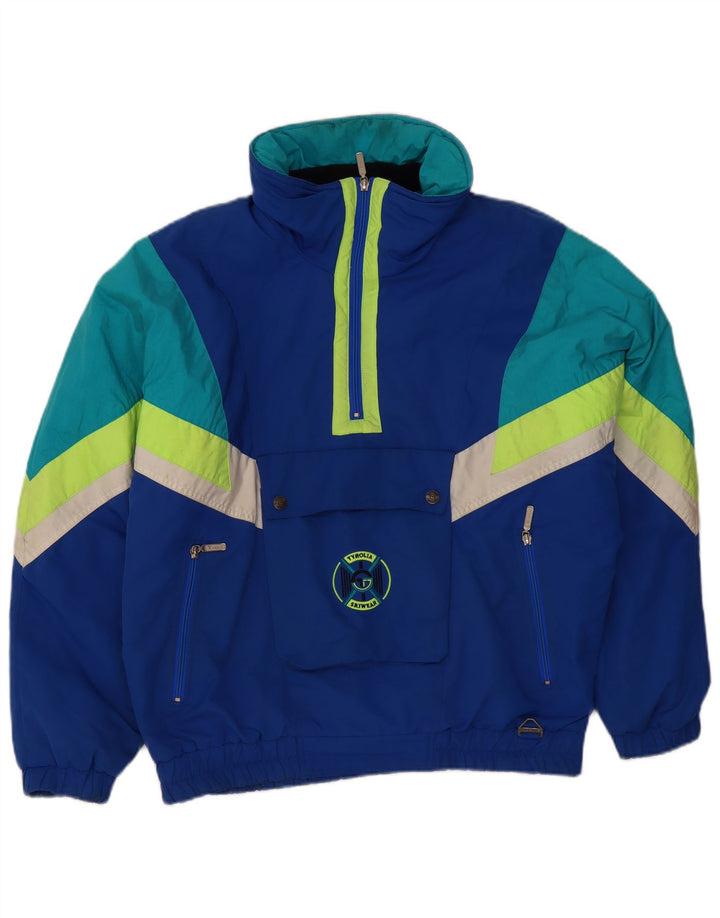 Tyrolia Herre Pullover Skijakke UK 40 Large Blue Colourblock Polyester