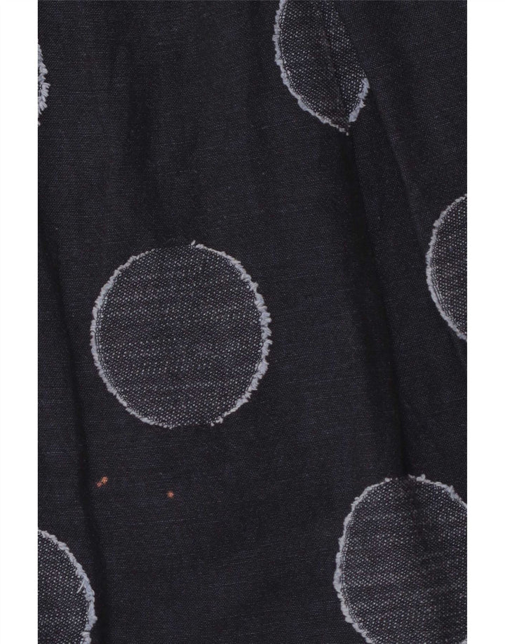 White Stuff Womens Shift Dress UK 12 Medium Navy Blue Geometric Cotton