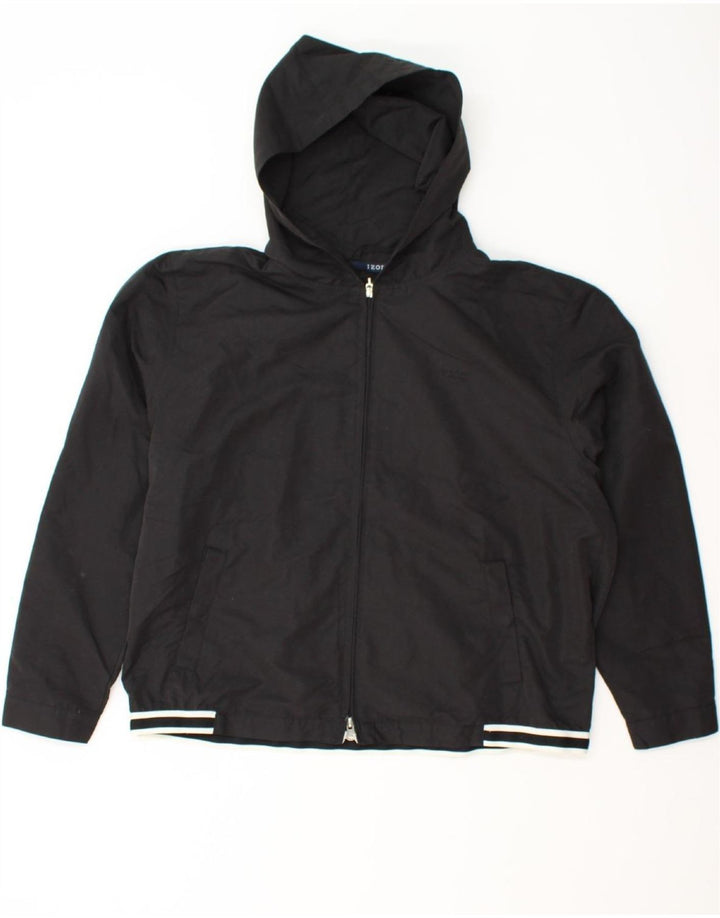 IZOD Womens Hooded Tracksuit Top Jacket UK 18 XL Black Polyester Vintage Izod and Second-Hand Izod from Messina Hembry 
