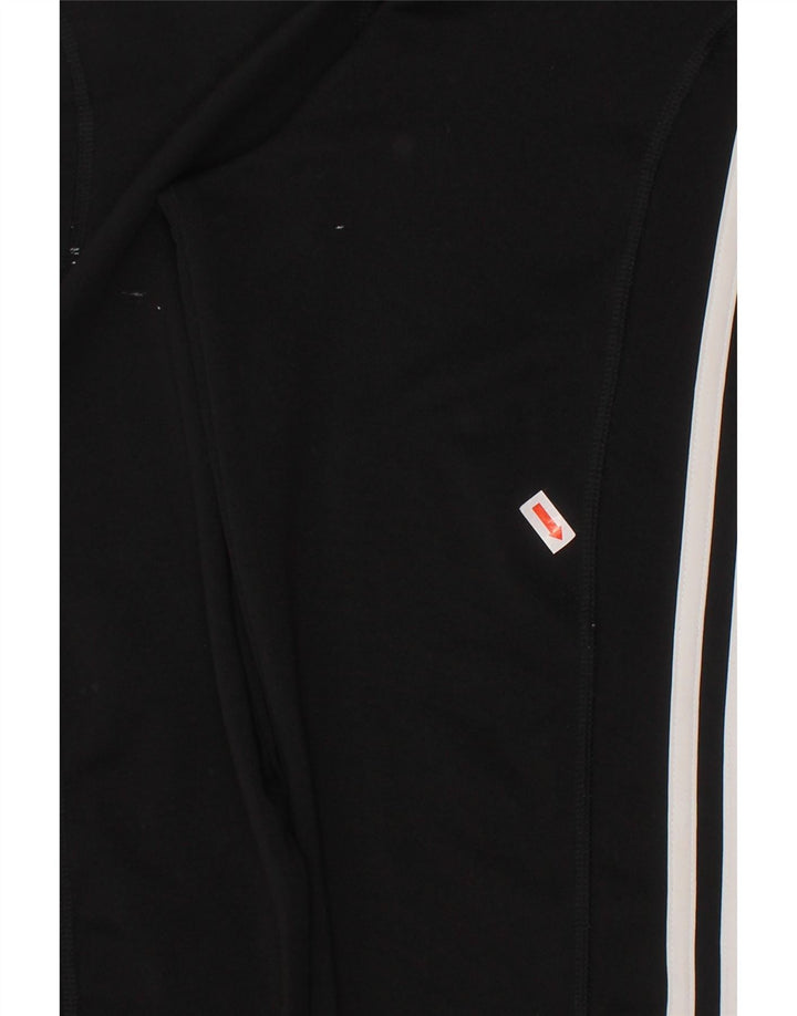ADIDAS Girls Climalite Leggings 11-12 Years Black Polyester