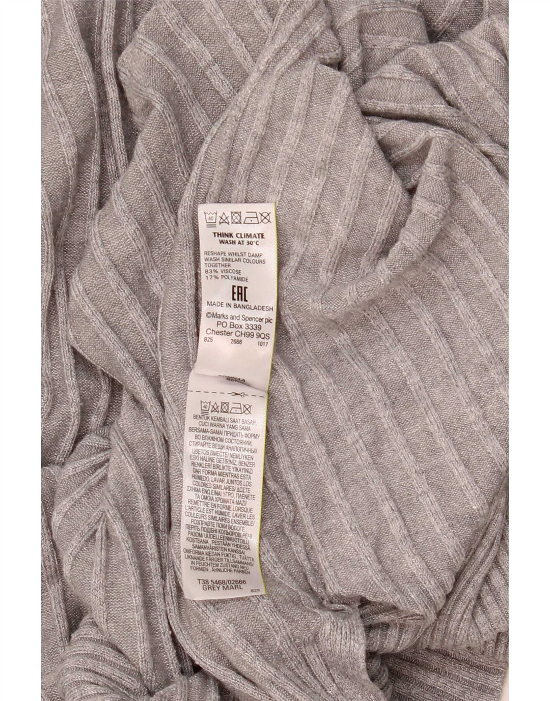 Marks & Spencer Dame Longline Open Cardigan Sweater UK 14 Medium Grey