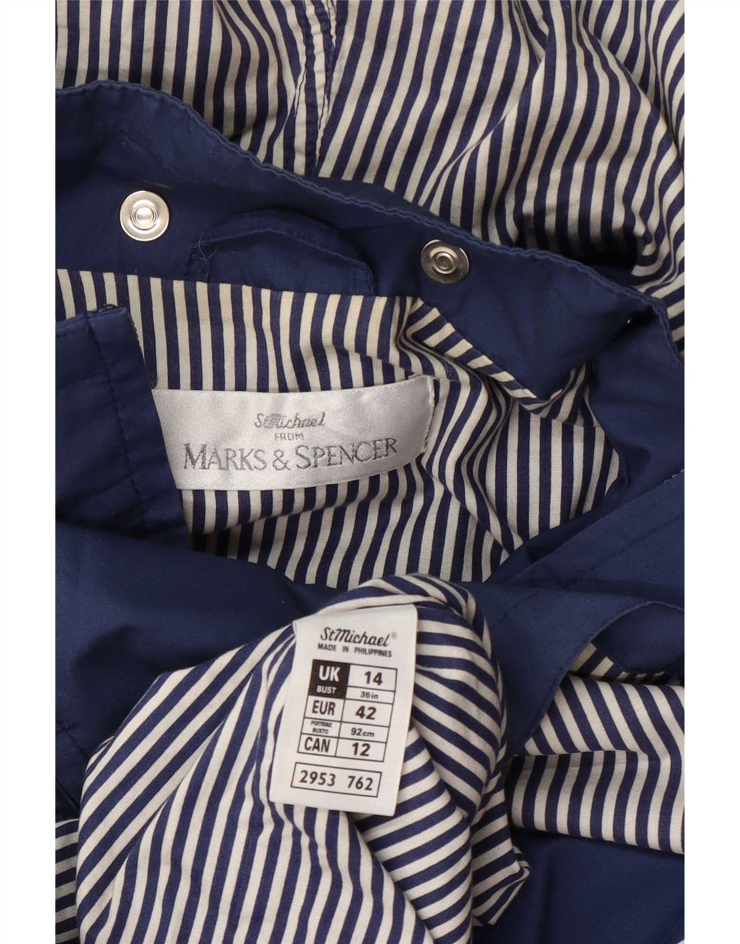 Marks & Spencer Dame St. Michael Regnjakke med hætte UK 14 Stor Blå