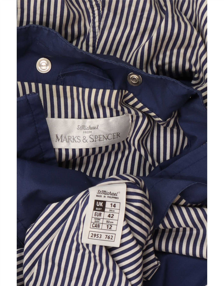 Marks & Spencer Dame St. Michael Regnjakke med hætte UK 14 Stor Blå