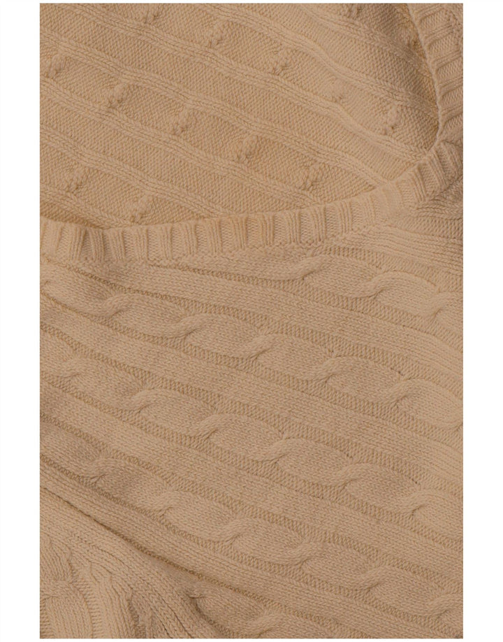 CREW TØJ Dame V-hals sweater UK 18 XL Off White Bomuld