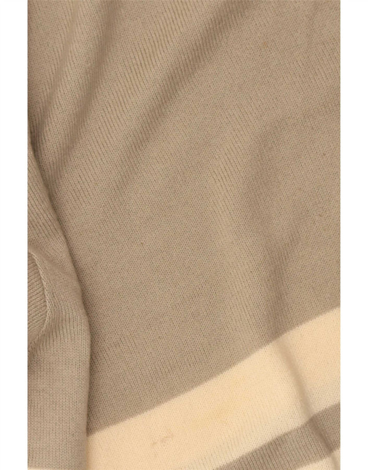Les Copains Herre Crew Neck Jumper Sweater IT 52 Stor Grå Colourblock Uld