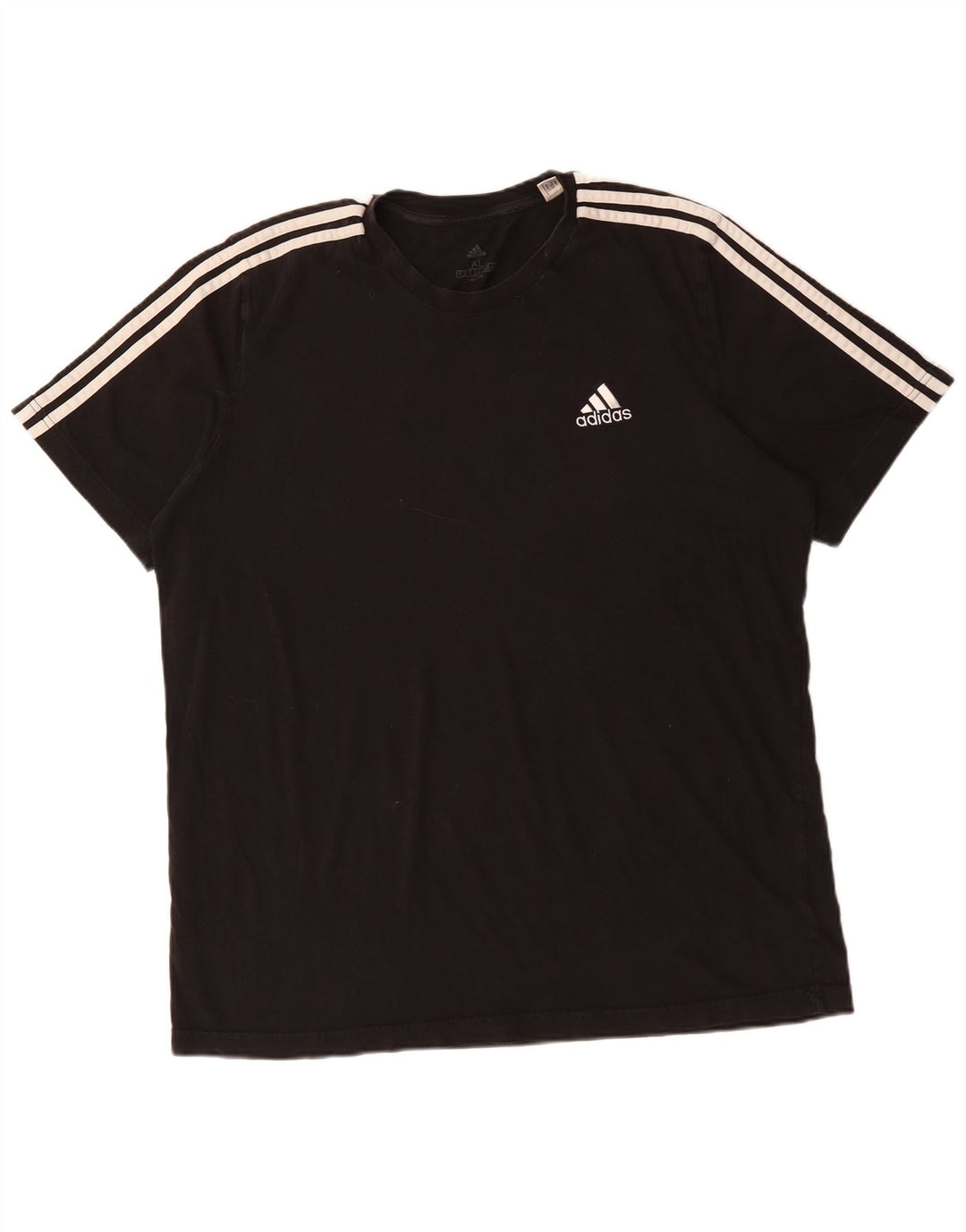 Adidas Herre T-Shirt Top XL Sort Bomuld