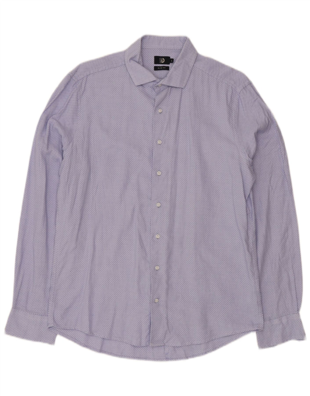 Dacks Slim Fit skjorte til mænd, stor blå argyle/diamant bomuld