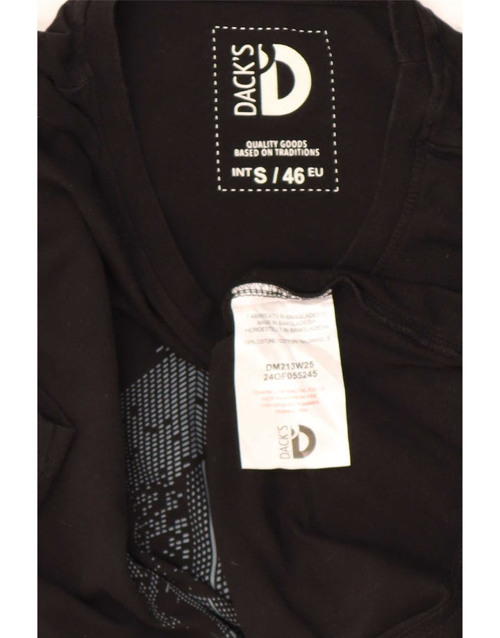 Dacks grafisk T-shirt top til mænd, lille sort bomuld
