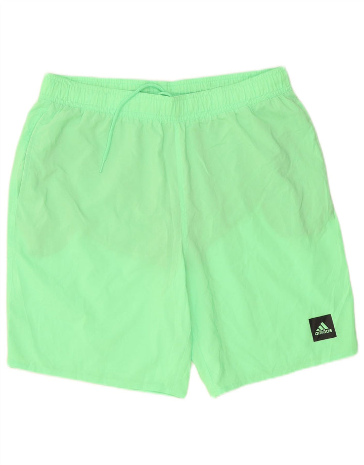 Adidas Badeshorts til mænd, store grønne polyester