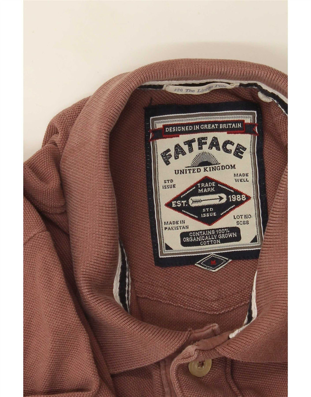 Fedt ansigt herre langærmet poloshirt Medium brun bomuld