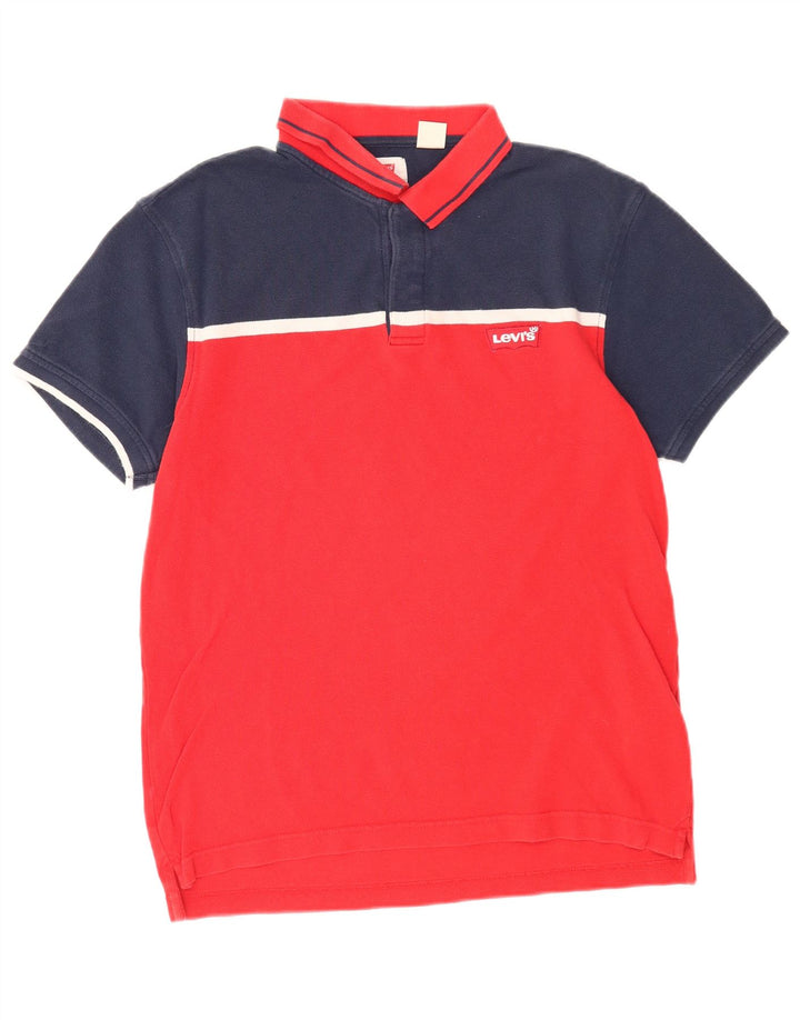 Levi's Poloshirt til mænd Medium Rød Colourblock Bomuld