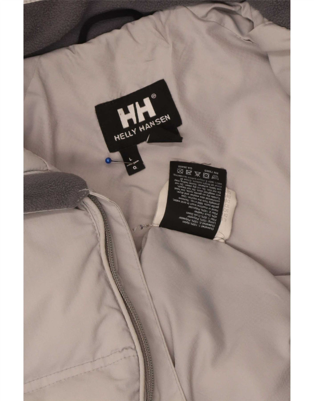 Helly Hansen Polstret Damejakke UK 16 Stor Grå Colourblock Nylon