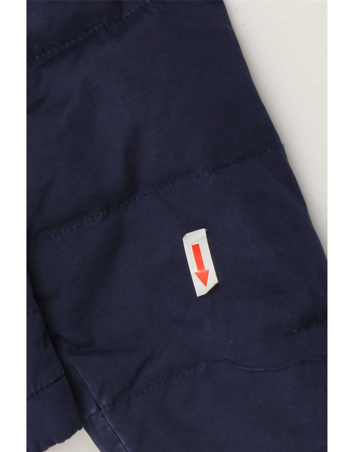 Fat Face Dame Hætte Polstret Jakke UK 12 Medium Navy Blue Polyester