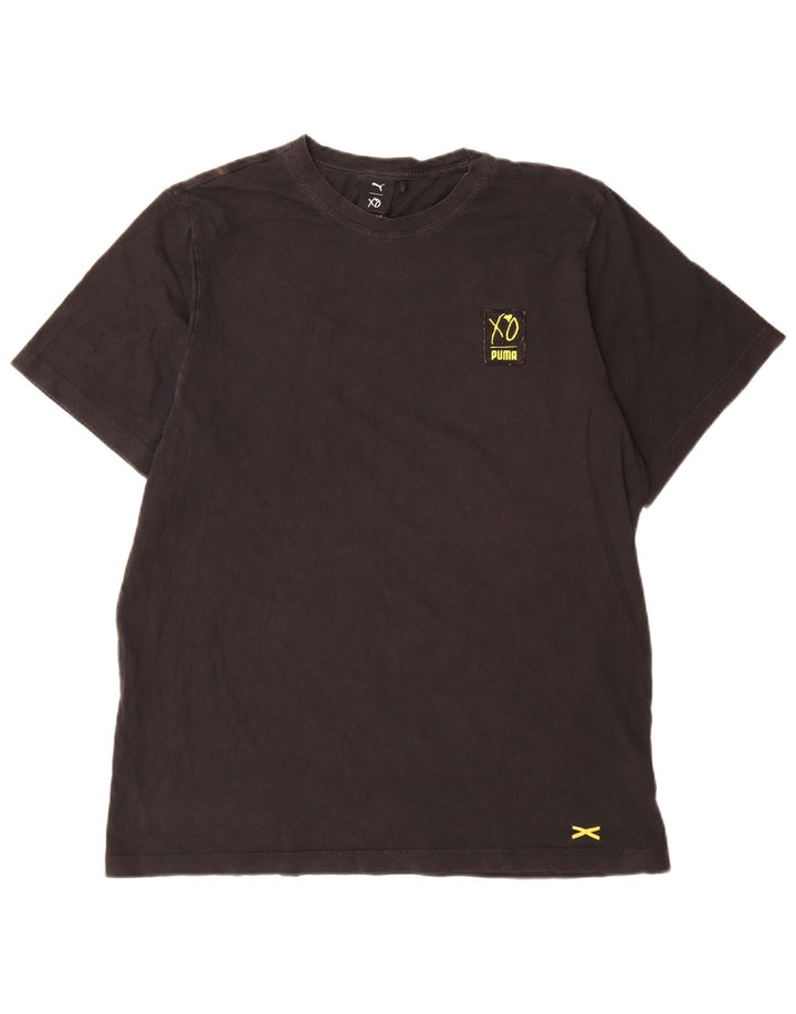 Puma Herre T-Shirt Top Medium Sort Bomuld