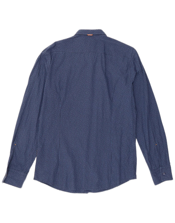 Hugo Boss Herre Slim Fit Skjorte Large Blue Gingham
