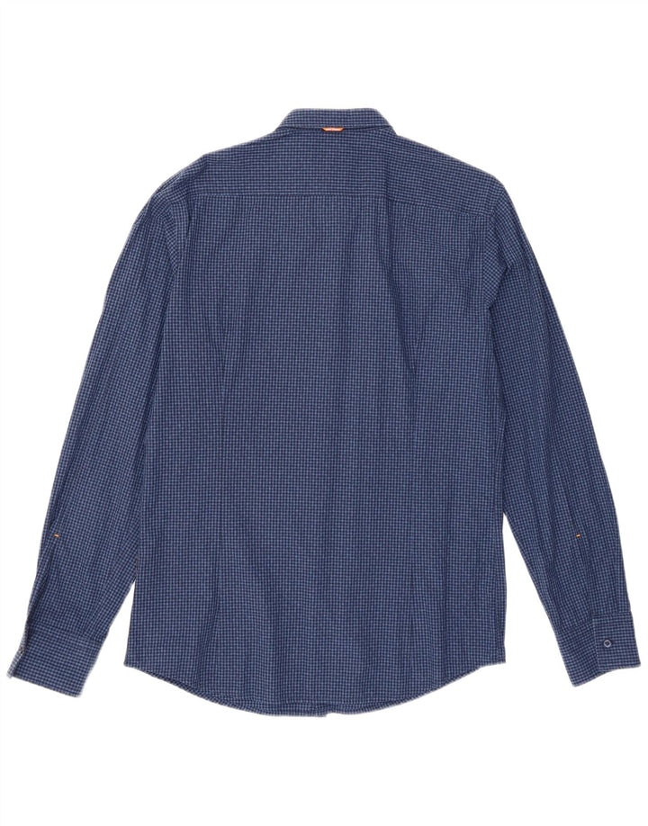 Hugo Boss Herre Slim Fit Skjorte Large Blue Gingham