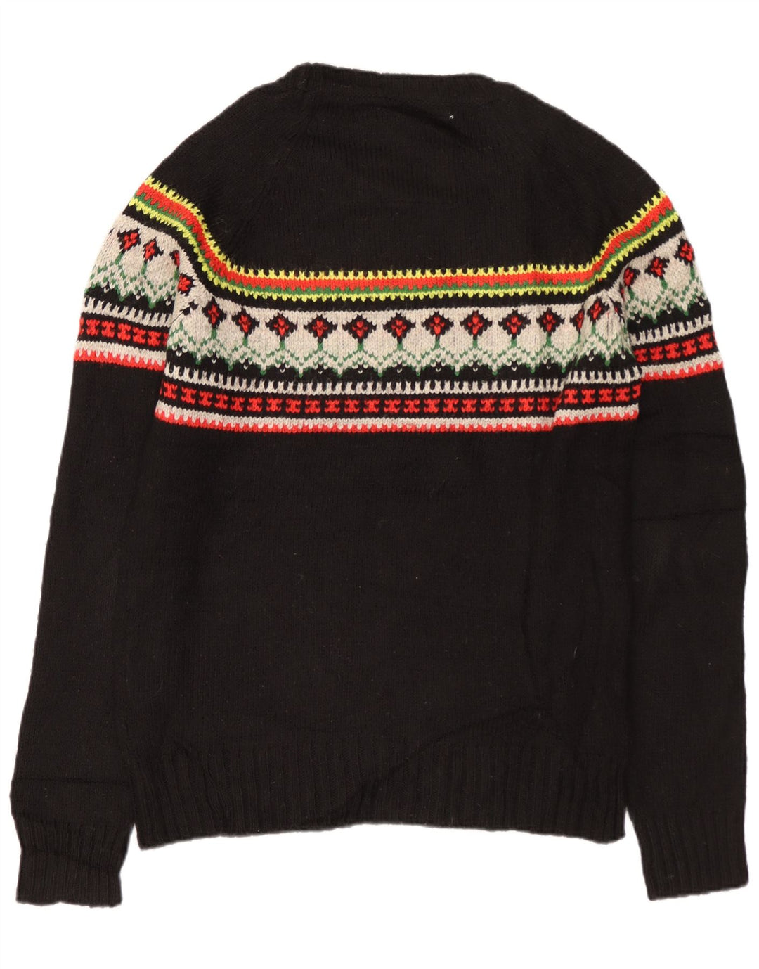 SUPERDRY trøje med rund hals til mænd Medium Black Fair Isle Akryl