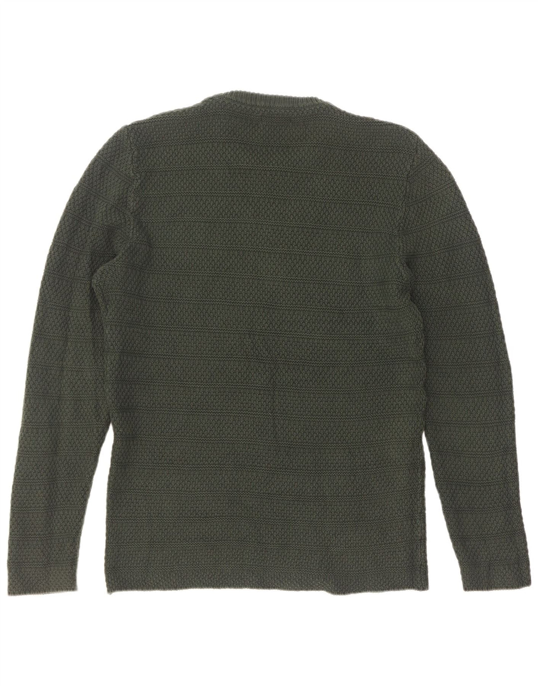Zara Herre sweater med rund hals, stor grøn