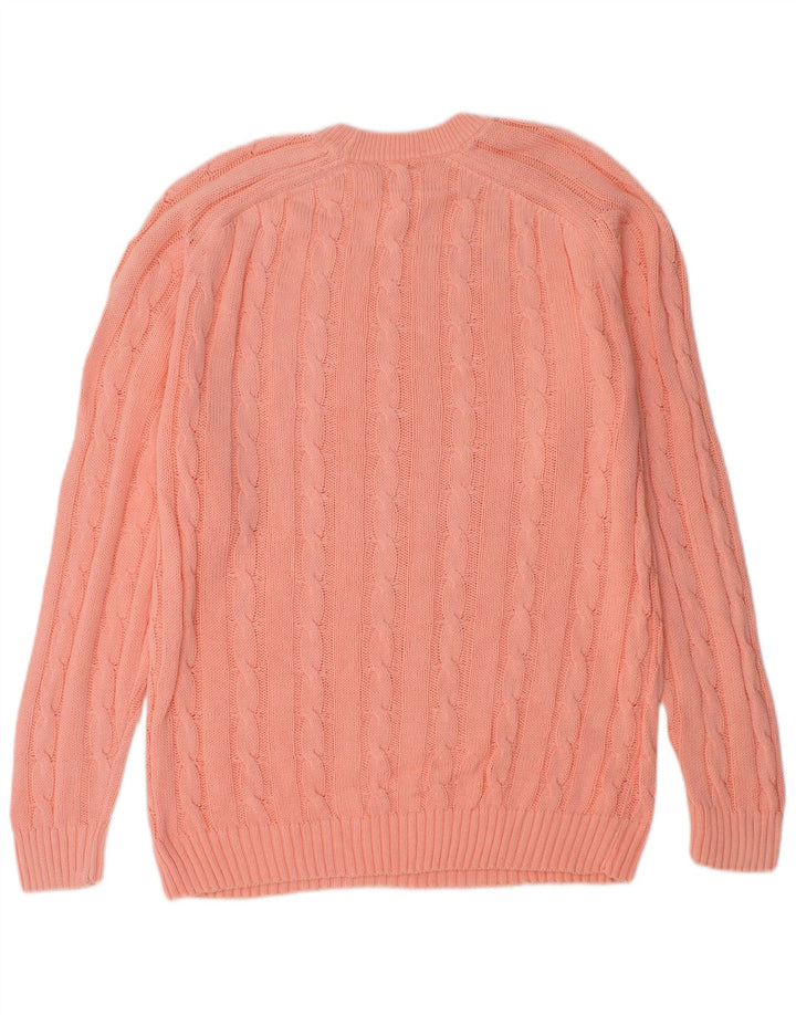 Vintage herre rund hals sweater stor pink