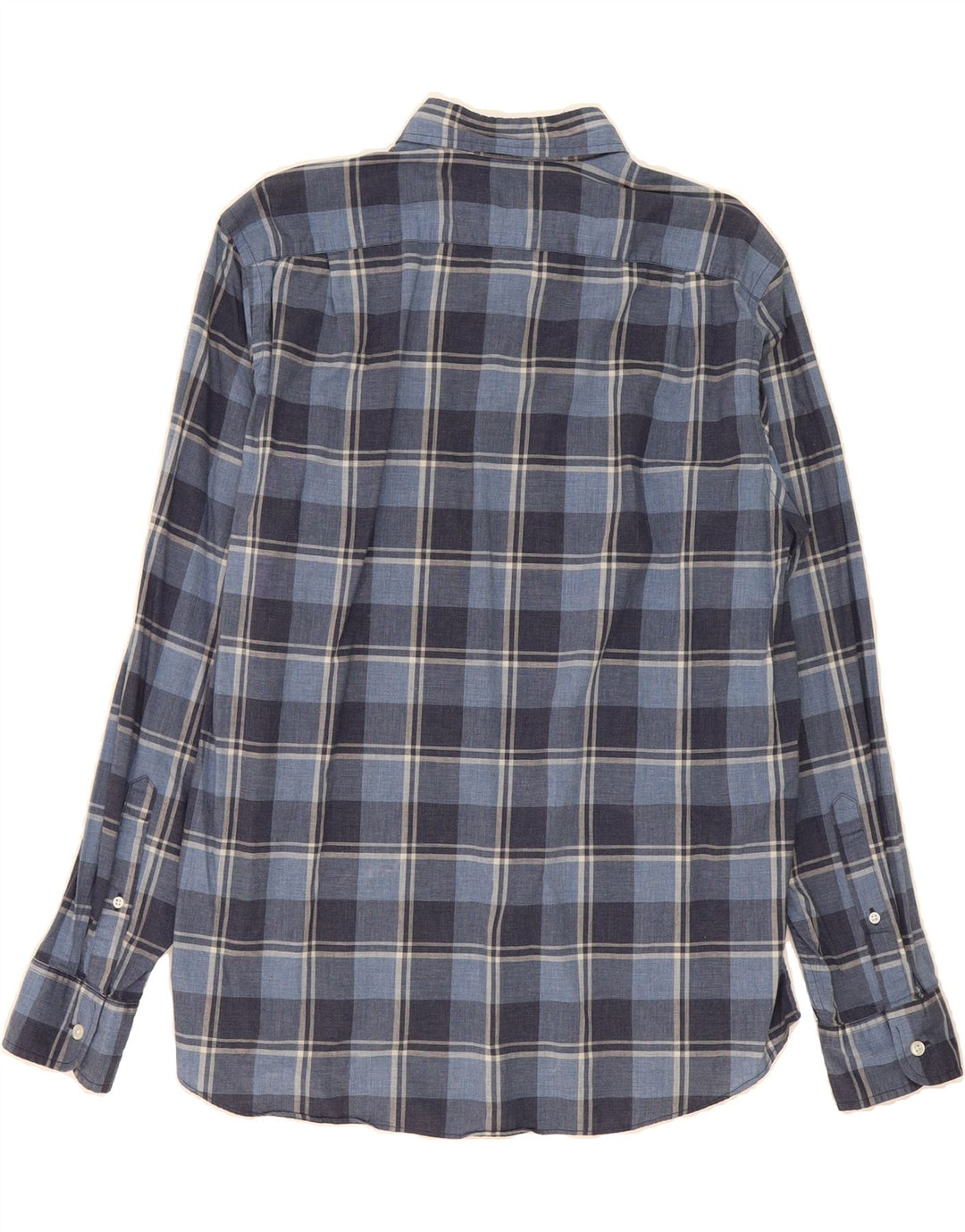 J. CREW Mens Shirt Large Blue Check Vintage J. Crew and Second-Hand J. Crew from Messina Hembry 