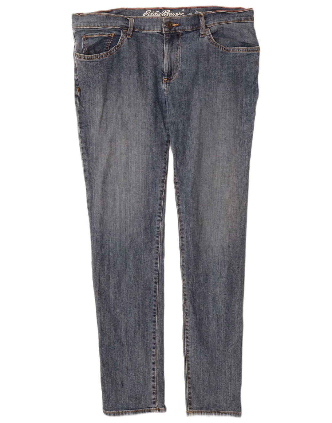 Eddie Bauer Dame Slim Jeans US 10 Large W32 L30 Blue Cotton