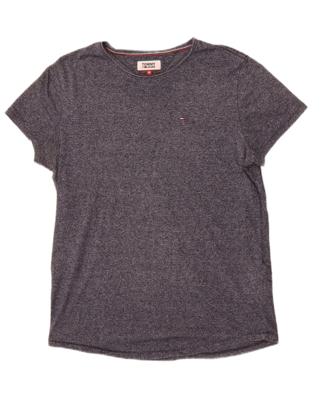 Tommy Hilfiger Herre T-shirt Top Medium Marineblå Flecked Bomuld