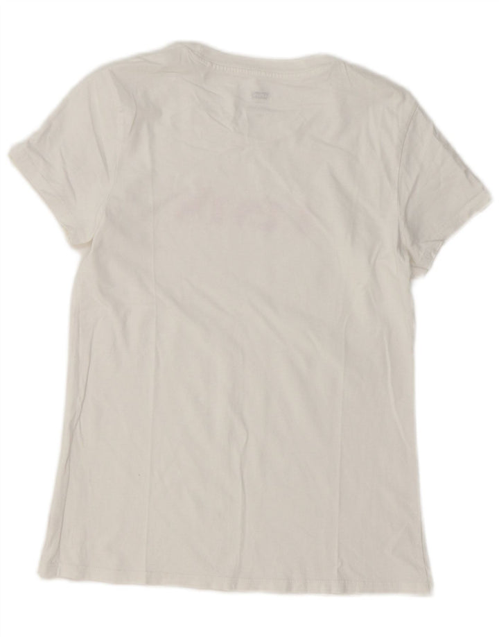 Levi's Grafisk T-shirt top til kvinder DK 10 Lille hvid bomuld