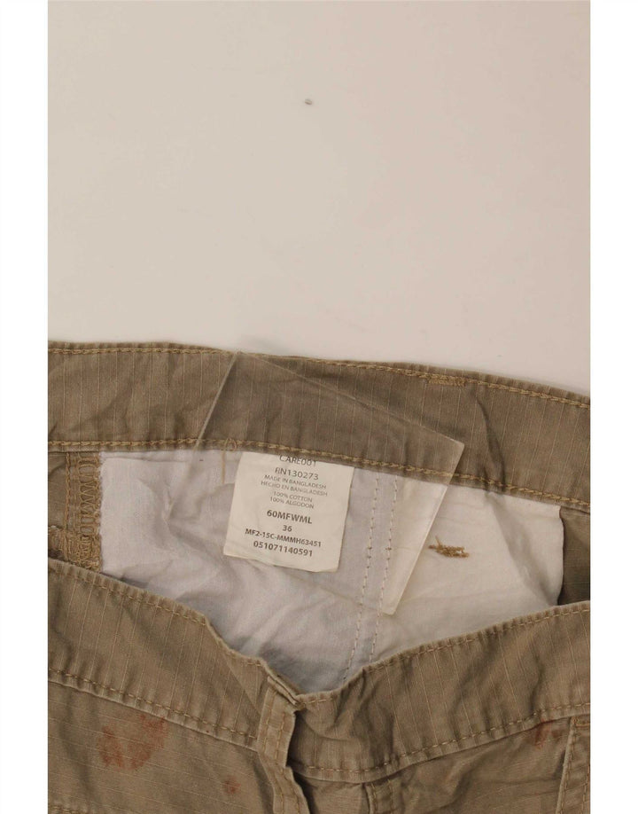 Wrangler Herre Cargo Shorts W36 Stor Khaki Bomuld