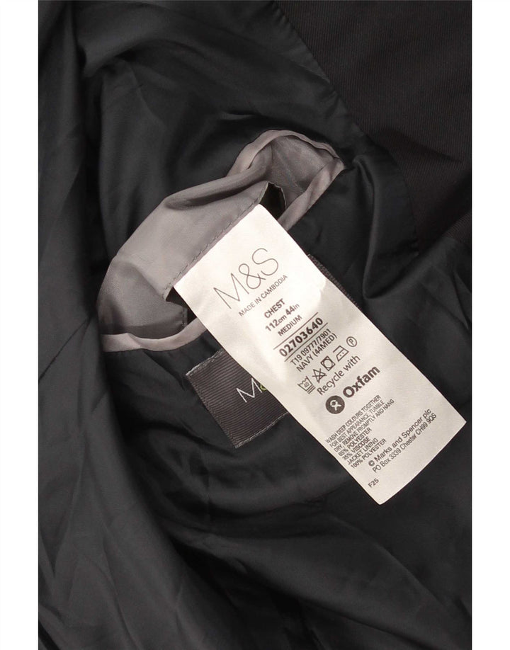 Marks & Spencer Herre 2-knaps blazerjakke størrelse 44 XL Sort viskose