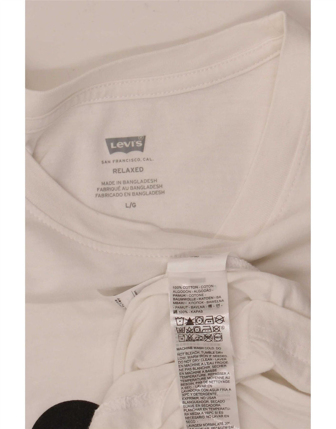 Levi's Herre Relaxed Fit Grafisk T-Shirt Top Stor hvid Bomuld