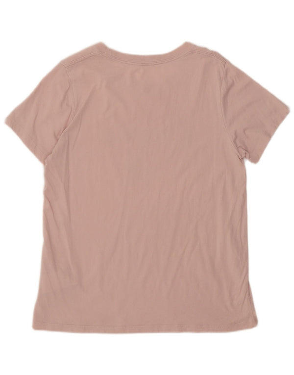 Converse Grafisk T-Shirt Top UK 14 Stor Pink Bomuld