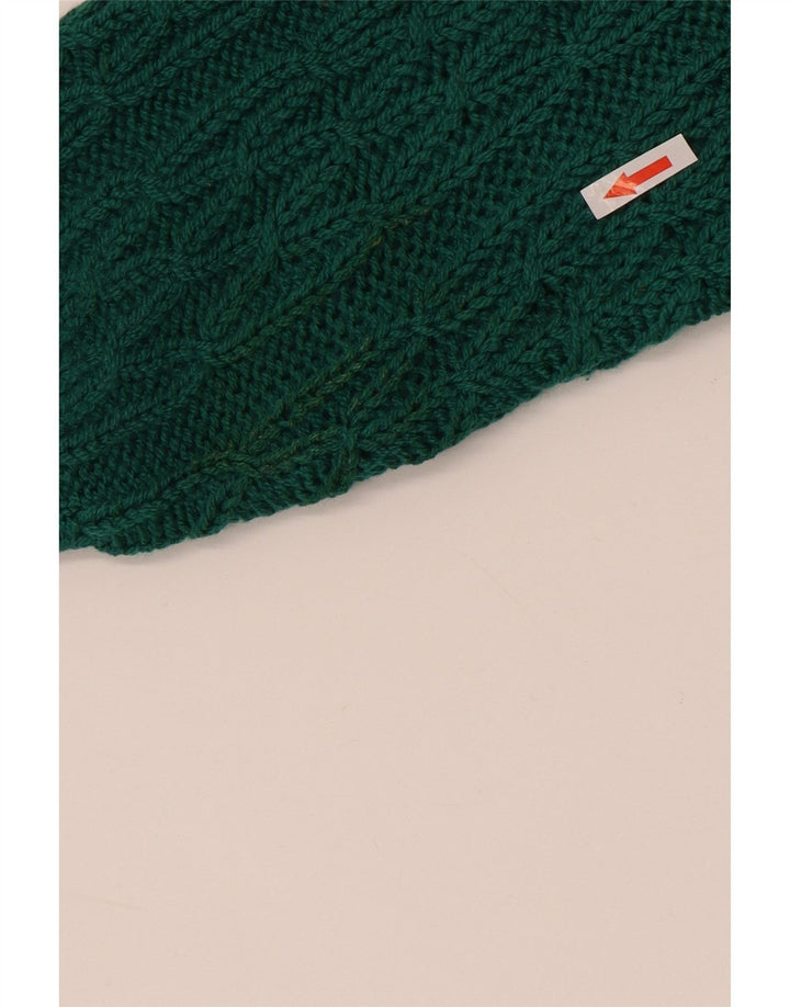 Benetton Dame Cardigan Sweater UK 16 Stor Grøn Uld