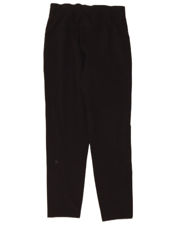 Lululemon Dame Slim Trousers US 4 Small W26 L28 Black Nylon
