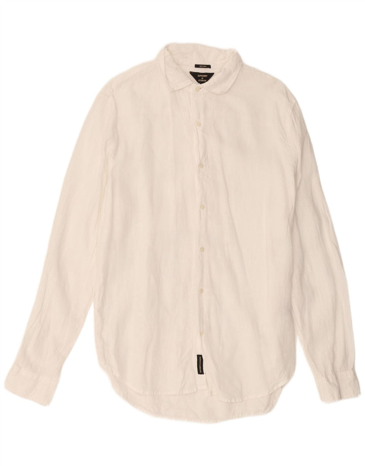 Superdry herreskjorte XL hvid linned