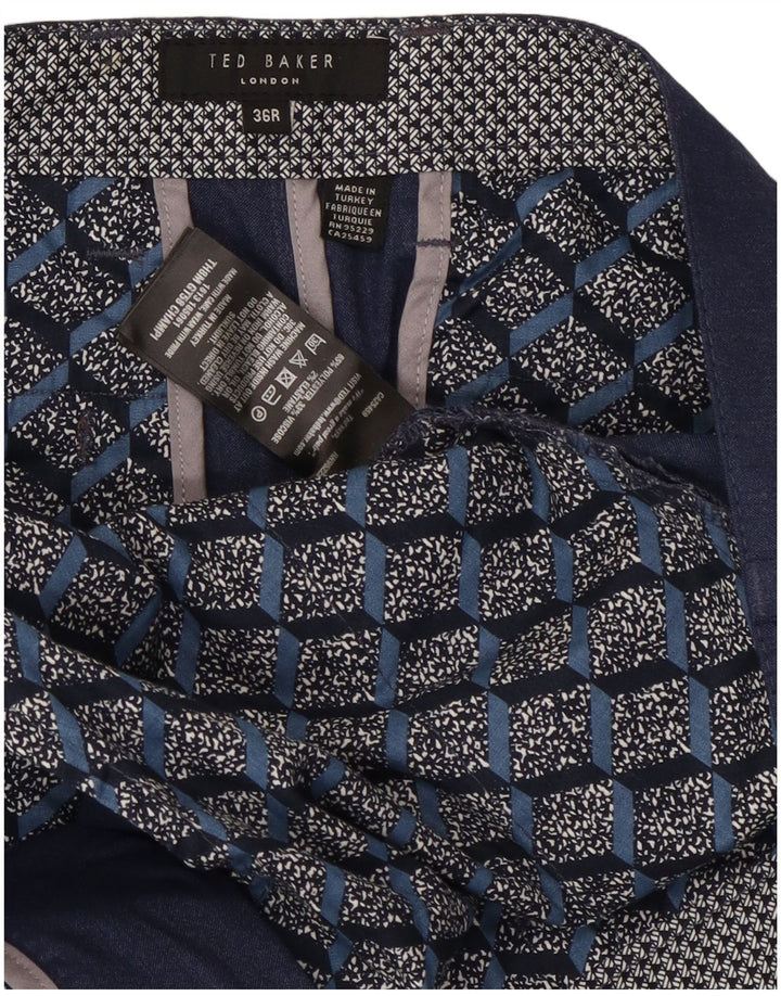 Ted Baker Herre Slim Suit Bukser W36 L28 Marineblå Polyester