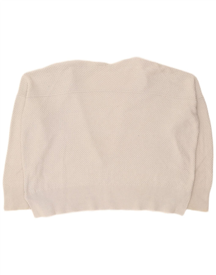 Gap Dame Oversized Cardigan Sweater UK 16 Stor Grå Bomuld